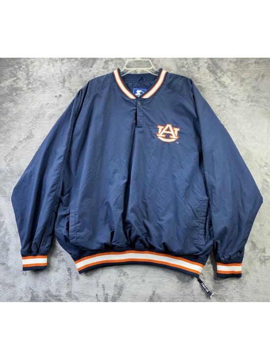 Starter Other - VTG Starter Auburn Tigers War Eagle Windbreaker Jacket 2XL Blue Orange 90s Y2K